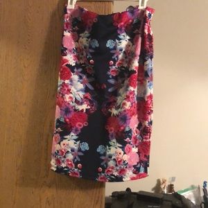 Floral pencil skirt